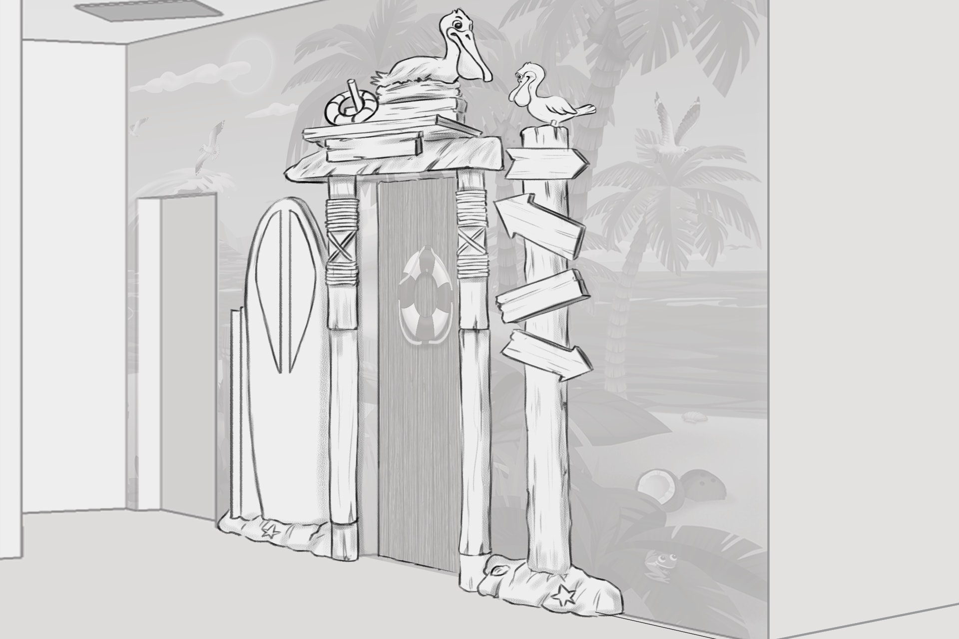 sketch-to-transformation-pirate-entrance-door-theming